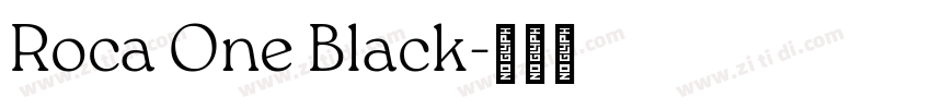 Roca One Black字体转换